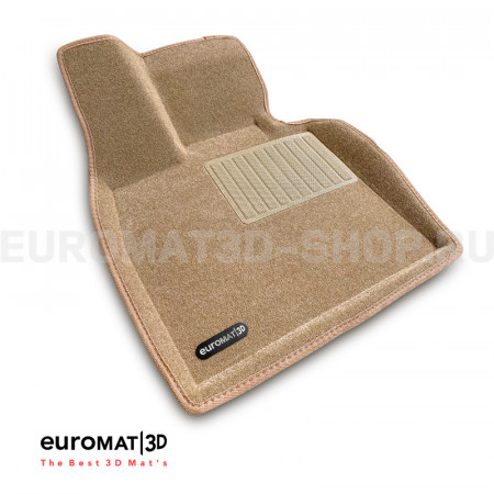 Текстильные 3D коврики Euromat3D Business в салон для Bmw X6 (E71) (2008-2014) № EMC3D-001212T Бежевые