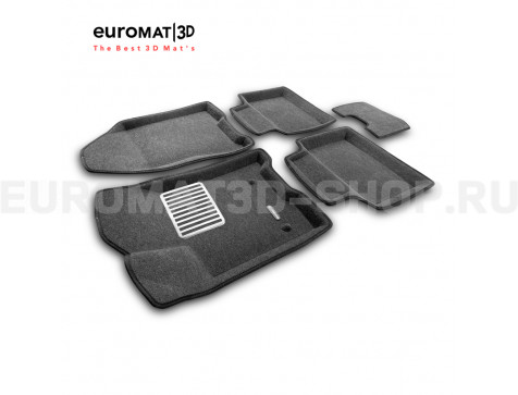 Текстильные 3D коврики Euromat3D Lux в салон для Lada Vesta (2015-) № EM3D-005308G Серые Текстильные 3D коврики Euromat3D Lux в салон для Lada Vesta (2015-) № EM3D-005308G Серые