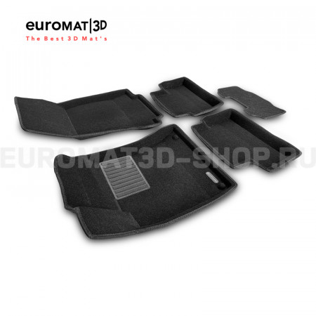 Текстильные 3D коврики Euromat3D Business в салон для Mercedes A-Class (W177) (2018-) № EMC3D-003510