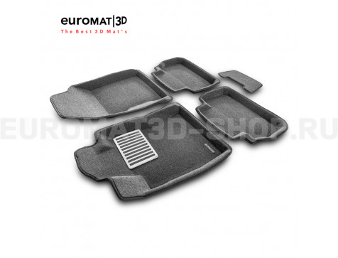 Текстильные 3D коврики Euromat3D Lux в салон для Subaru Forester (2018-) № EM3D-004702G Серые