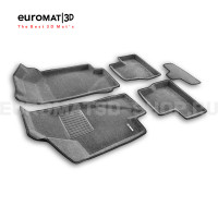Текстильные 3D коврики Euromat3D Business в салон для Datsun On-Do (2014-2020) № EMC3D-005310G Серые