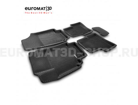 3D коврики Euromat3D EVA в салон для Hyundai Creta (2016-2020) № EM3DEVA-002728