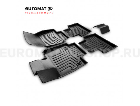3D коврики Euromat3D Liner в салон для Toyota Rav 4 (2019-) (АКПП) № EM3DLI-005105 3D коврики Euromat3D Liner в салон для Toyota Rav 4 (2019-) (АКПП) № EM3DLI-005105