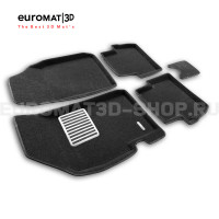 Текстильные 3D коврики Euromat3D Lux в салон для Chevrolet Spark (2009-2016) № EM3D-001508