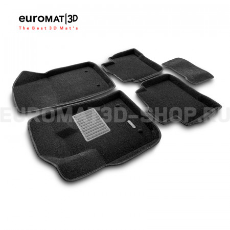 Текстильные 3D коврики Euromat3D Premium в салон для Geely Tugella FY11 (2020-) № EMPR3D-001408