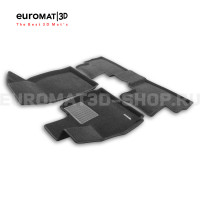 Текстильные 3D коврики Euromat3D Business в салон для Chery Tiggo 9 (2024-) № EMC3D-001437