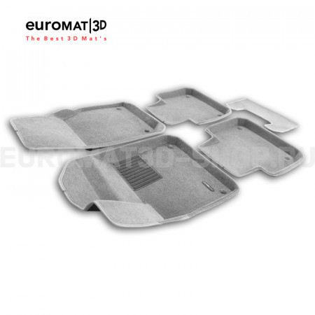 Текстильные 3D коврики Euromat3D Lux в салон для Porsche Cayenne (2018-) № EM3D-004106S Светло-серые Текстильные 3D коврики Euromat3D Lux в салон для Porsche Cayenne (2018-) № EM3D-004106S Светло-серые